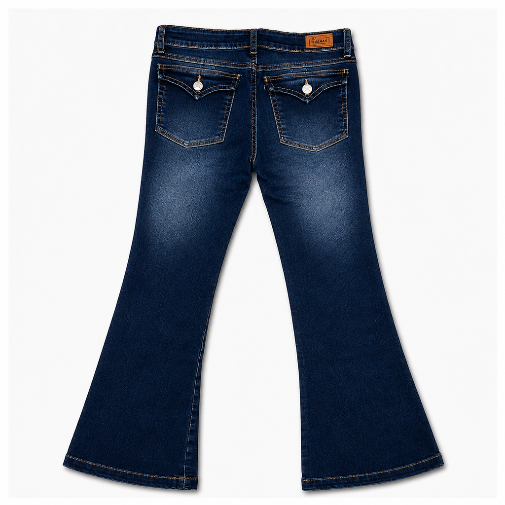 JEANS A LA CADERA CORTE SIRENA C/AZUL T/30