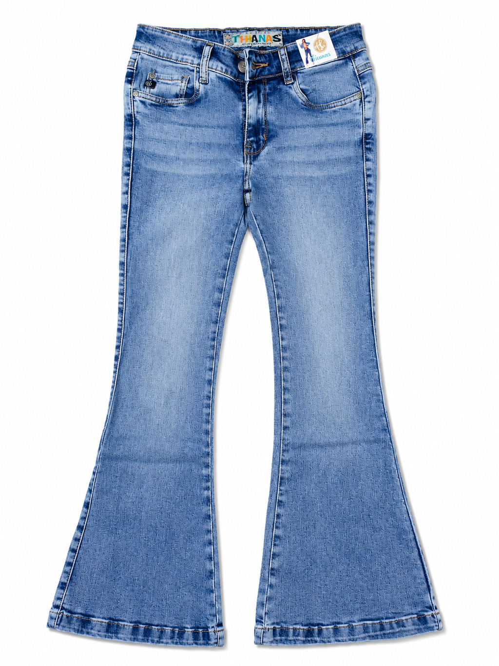 JEANS A LA CADERA CORTE SIRENA C/ HIELO T/28