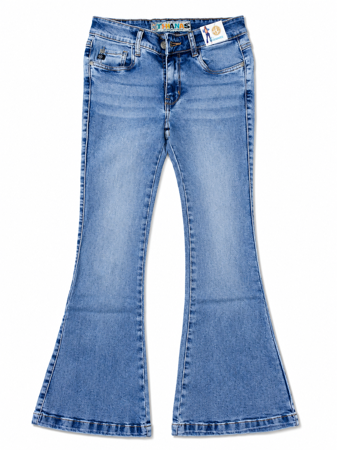 JEANS A LA CADERA CORTE SIRENA C/ HIELO T/28