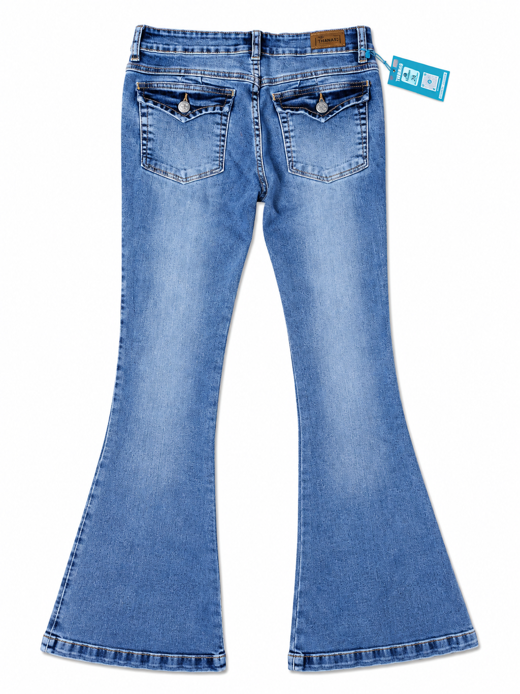 JEANS A LA CADERA CORTE SIRENA C/ HIELO T/28