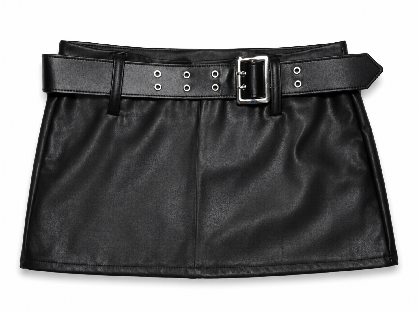 FALDA CUERINA NEGRO T/M