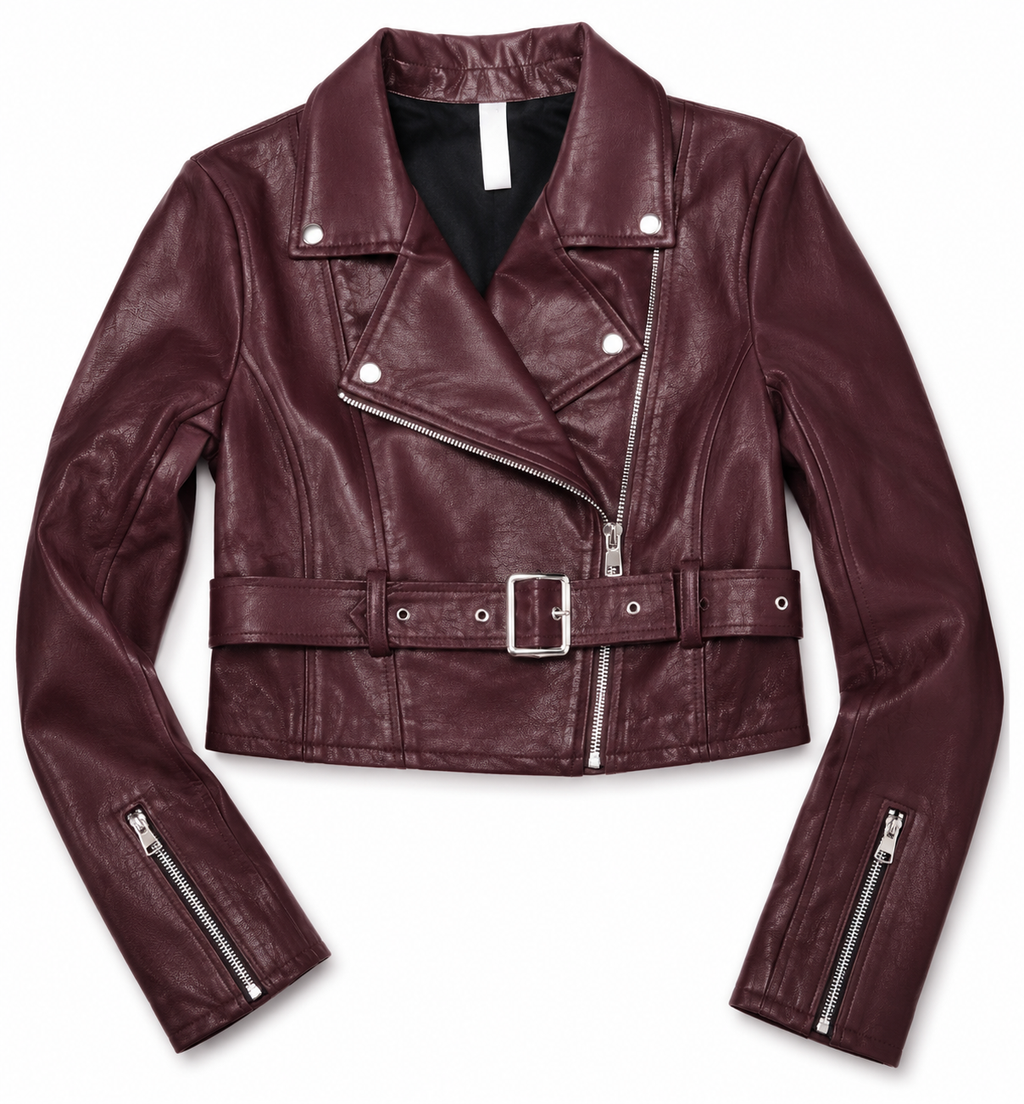 CASACA CUERINA LABRADA - VINO TALLA M