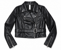 CASACA CUERINA LABRADA - NEGRO TALLA M