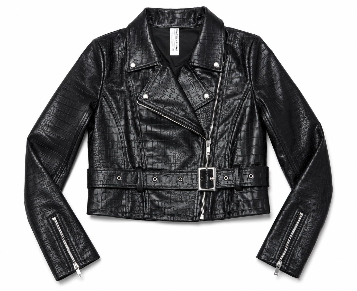 CASACA CUERINA LABRADA - NEGRO TALLA M