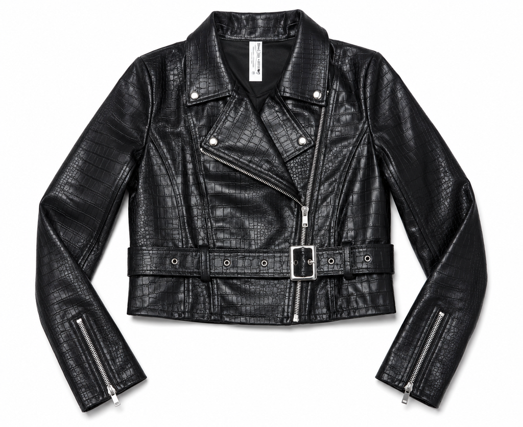 CASACA CUERINA LABRADA - NEGRO TALLA L