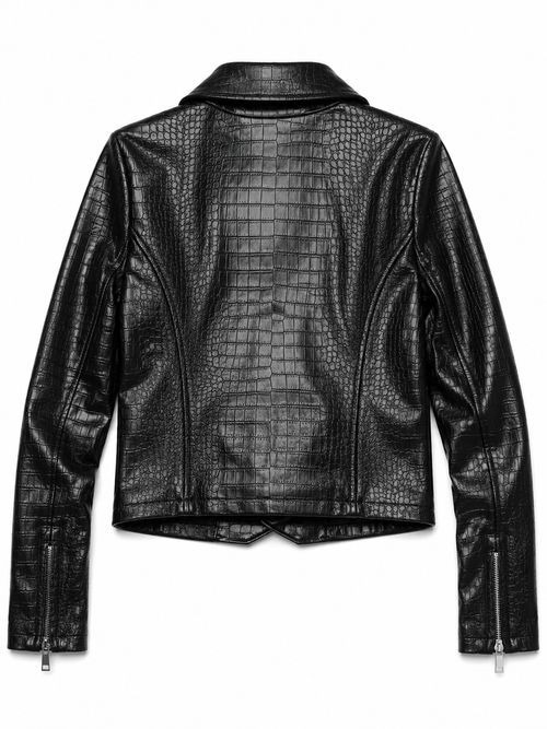 CASACA CUERINA LABRADA - NEGRO TALLA L